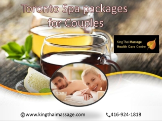 Special discount price on Toronto Spa packages for couples - King Thai massage