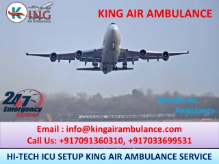 Air Ambulance in Patna and Varanasi is Available by King