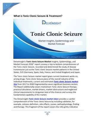 what is Tonic clonic Seizure