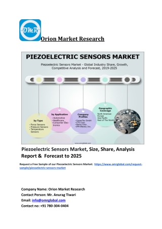 Piezoelectric Sensors Market Trends, Size, Competitive Analysis and Forecast 2019-2025