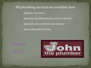 All types of plumbing services are available in Kansas City