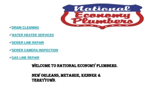 Welcome to National Economy Plumbers to get affordable pipeline service in New Orleans