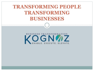 Business Process Transformation Services At kognozconsulting