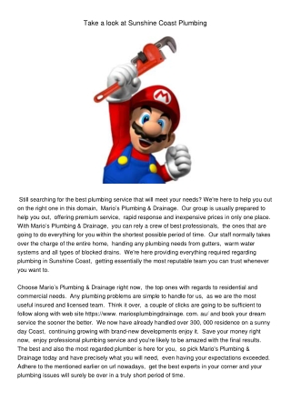 Mario's Plumbing and Drainage