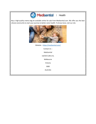 Buy Best Enema Bag Kit Online | Medisential.com