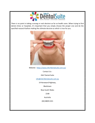 Dentist Blacktown | 24x7dentalsuite.com.au