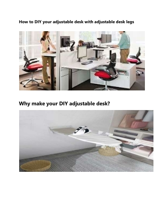 How to DIY your adjustable desk with adjustable desk legs