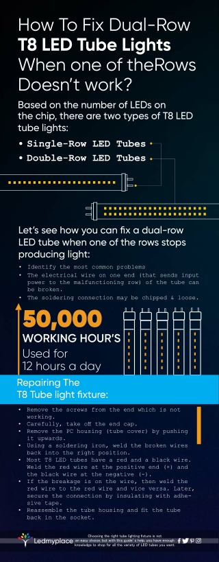 How To Fix Dual-Row T8 LED Tube Lights When one of theRows Doesn’t work?