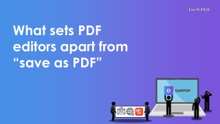 What sets PDF softwares apart