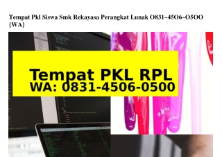 Tempat Pkl Siswa Smk Rekayasa Perangkat Lunak Ô83I·45Ô6·Ô5ÔÔ(whatsApp)