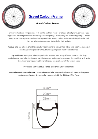 Gravel Carbon Frame