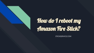 How do I reboot my Amazon Fire Stick