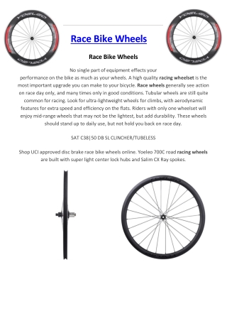 Race Bike Wheels