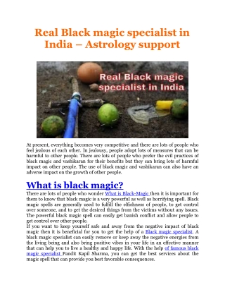 Real Black Magic Specialist in India - Astrology support