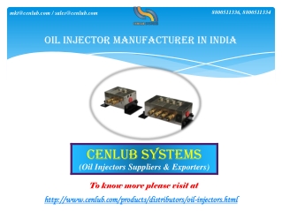 Best Oil Injector Manufacturer In India