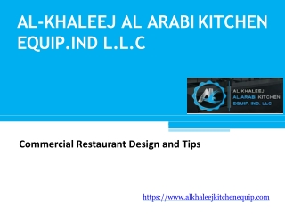 Commercial Restaurant Design and Tips