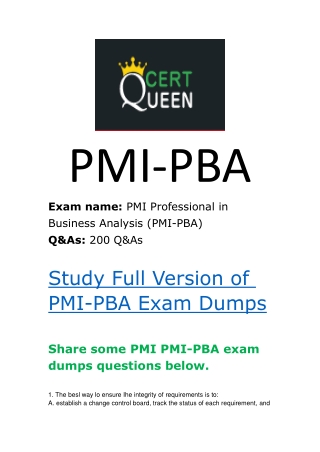PMI-PBA Online Praxisprüfung