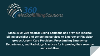 Michigan Emergency Physicians Billing Services - 360 Medical Billing Solutions