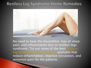 Restless Leg Relief