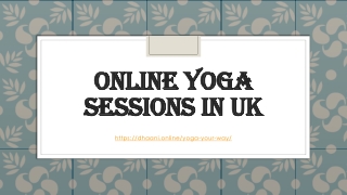 Online Yoga Sessions in UK