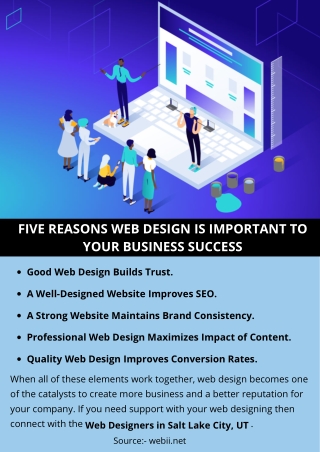 FIVE REASONS WEB DESIGN IS IMPORTANT TO YOUR BUSINESS SUCCESS