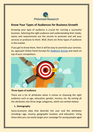 Know Your Types of Audiences for Business Growth