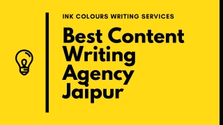 Best Content Writing Agency in Jaipur | Ink Colours Writing Services