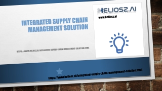 Integrated Supply Chain Management Solution