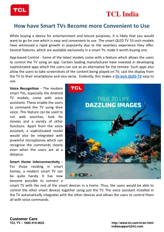 How Smart TVs Become more Convenient to Use?