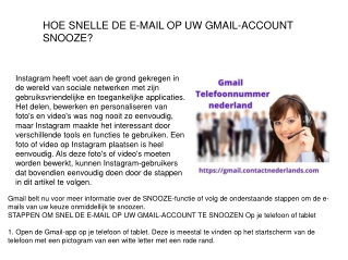 Gmail Telefoonnummer nederland