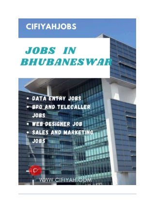 BEST PART TIME JOB VACANCY IN BHUBANESWAR