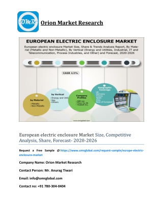 European electric enclosure Market Size, Competitive Analysis, Share, Forecast- 2020-2026