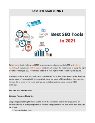 Best SEO Tools in 2021