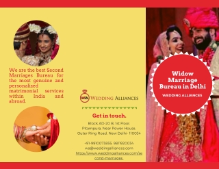 Select Your Best Widow Marriage Bureau in Delhi