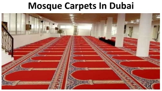 Mosque carpets