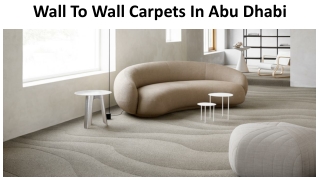 Wall to wall carpets