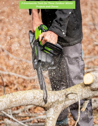 3 Greenworks Tools for Those Outdoor Winter Projects and Chores