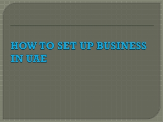 Business Setup in UAE LLC | Company Formation in UAE