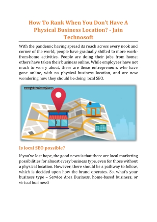 How To Rank When You Don’t Have A Physical Business Location - Jain Technosoft