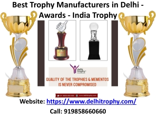 Best Trophy Manufacturers in Delhi - Awards - India Trophy