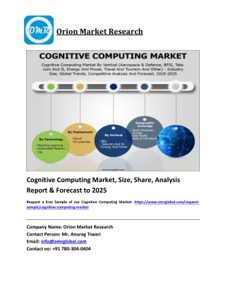 Cognitive Computing Market Trends, Size, Competitive Analysis and Forecast 2019-2025