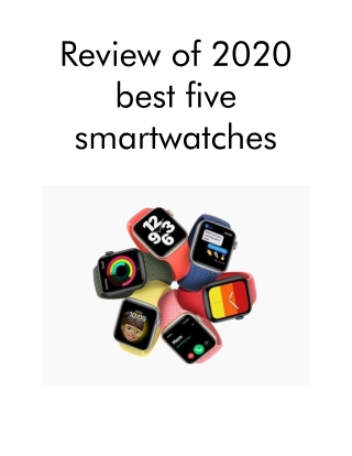 Review of 2020 Best Five Smartwatches