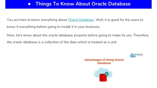 Benefits of Oracle Databes