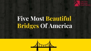 Five Most Beautiful Bridges Of America