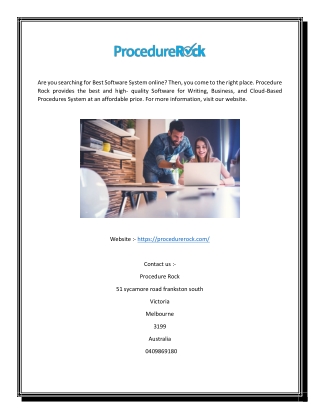 Best Software for Writing Procedures | Procedure Rock