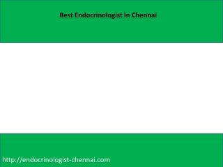 Best Endocrinologist In Chennai