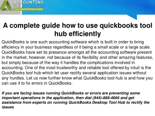 A complete guide how to use quickbooks tool hub efficiently