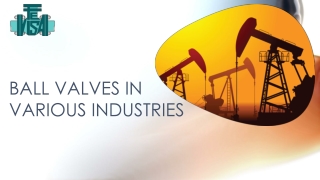 BALL VALVES IN VARIOUS INDUSTRIES