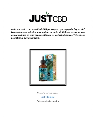 Comprar aceite de CBD para vapear