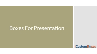Custom Printed Boxes For Presentation For Sale At iCustomBoxes